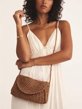 NEW Z Supply Sand Dollar Mini Straw Bag